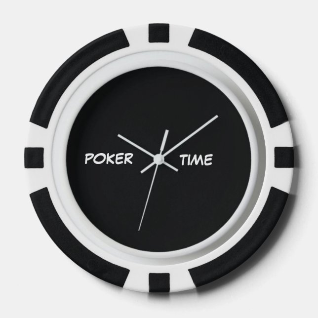 Jetons De Poker Temps de poker noir blanc (Recto)