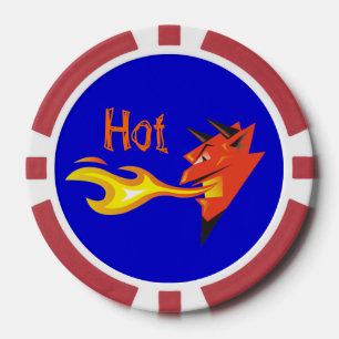 Jetons De Poker Tête du diable de feu_Hot_En Fuego