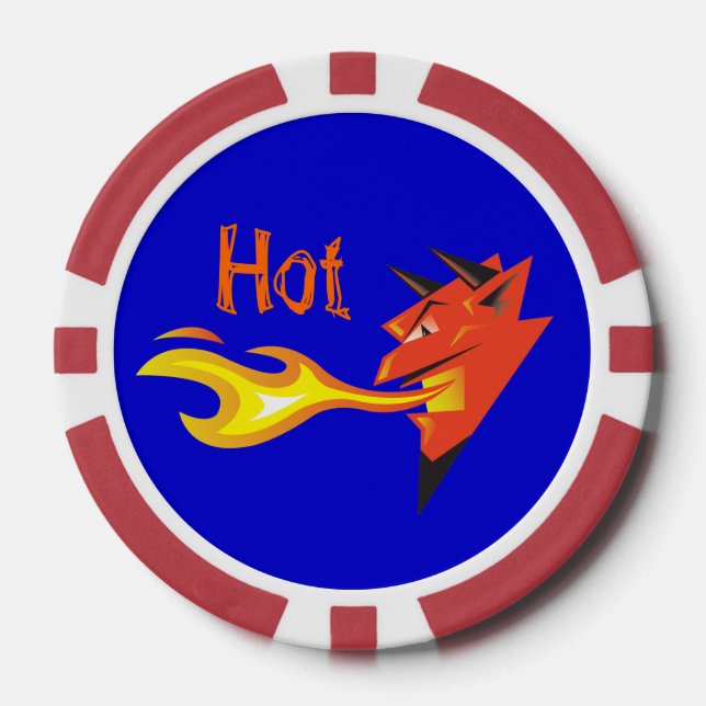 Jetons De Poker Tête du diable de feu_Hot_En Fuego (Recto)