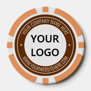 Jetons de poker Texte de logo d'entreprise personn