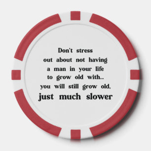 Jetons De Poker Texte drôle sur les femmes et les hommes.