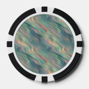 Jetons De Poker Texture bleue Iris Wavy