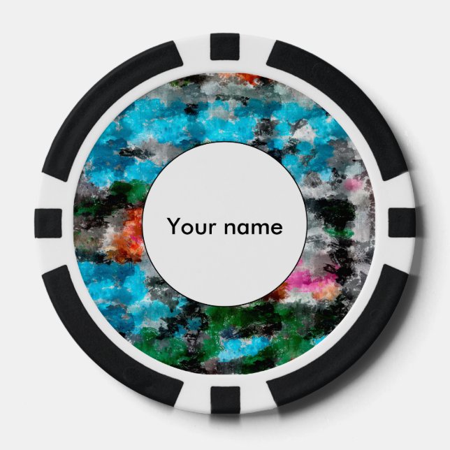 Jetons De Poker Texture colorée (Recto)