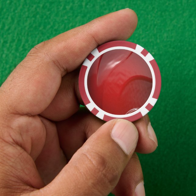 Jetons De Poker Texture plastique croûtée rouge foncé (main)