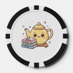 Jetons De Poker Théière Mignonne Kawaii Cahier de Notes Autocollan