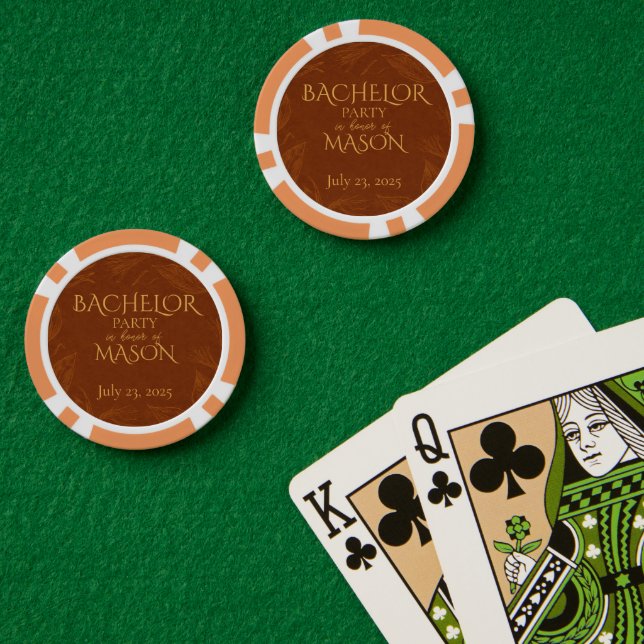 Jetons De Poker Thème de soirée d'enterrement de vie de garçon au  (Table de poker (double))
