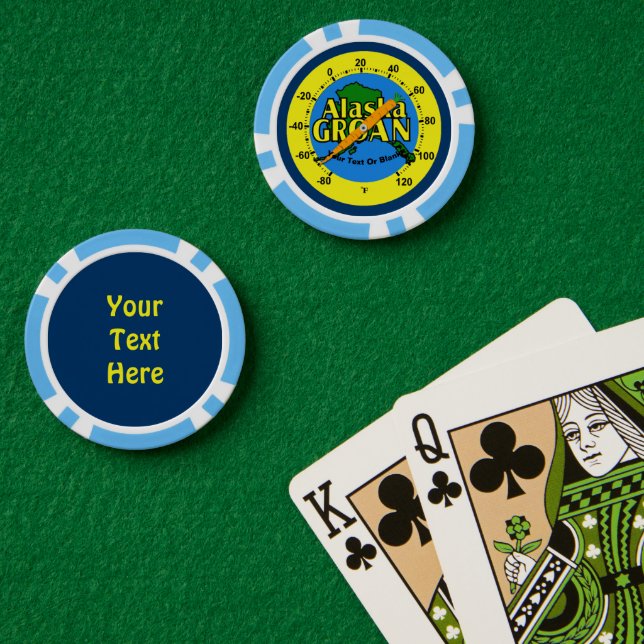 Jetons De Poker Thermomètre de Groan en Alaska (Table de poker (double))