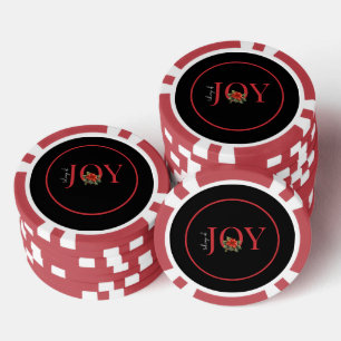 JETONS DE POKER TIGES DE JOY RED CHRISTMAS POINSETTIA