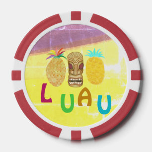Jetons De Poker Tiki d'été Luau Ananas