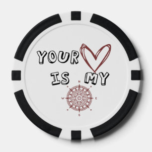 Jetons De Poker Ton coeur est mon boussole
