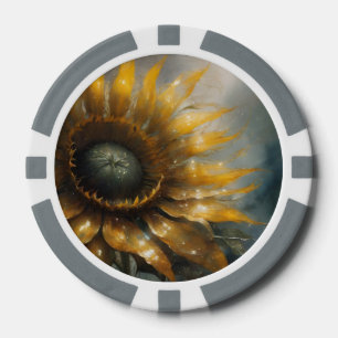 Jetons De Poker Tournesol Cosmique - Impression d'art numérique de