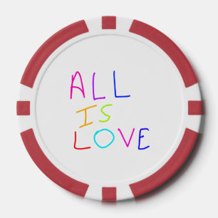 Jetons De Poker Tout est amour arc-en-ciel coloré fierté LGBTQ gay