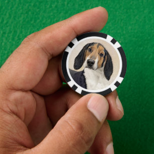 Jetons De Poker Treeing Walker Coonhound Peinture - Art original