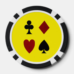 Jetons De Poker Trèfle Carreau Cœur Pique