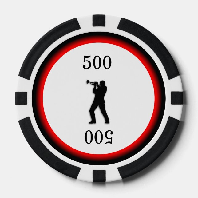 Jetons De Poker Trompettiste (Recto)