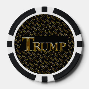 JETONS DE POKER TRUMP ÉTATS-UNIS  OR 