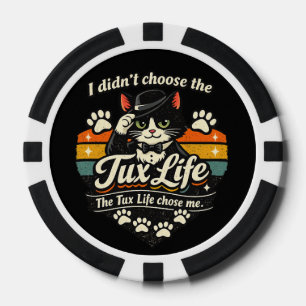 Jetons De Poker Tux Life m'a choisi Drôle de Chat