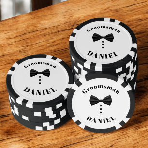 Jetons De Poker Tuxedo Black Bow Cravate Mariage