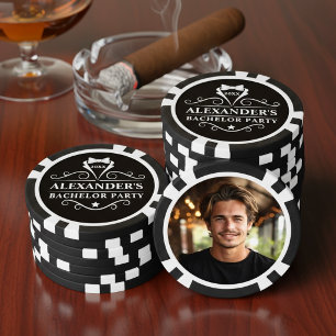 Jetons De Poker Tuxedo de soirée de célibataire Photo Noir