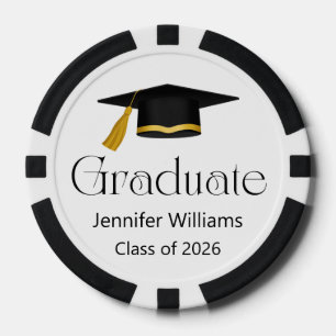 Jetons De Poker typographie tendance diplômé promotion 2026