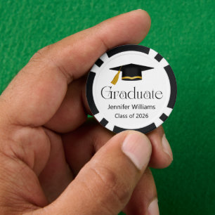 Jetons De Poker typographie tendance diplômé promotion 2026