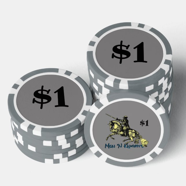 Jetons De Poker Un dollar (logo) (Empiler)