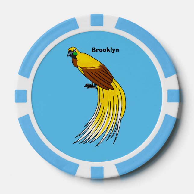 Jetons De Poker Un petit oiseau de paradis (Recto)