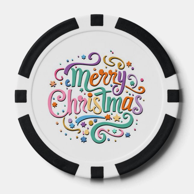 Jetons De Poker Un produit avec un design "Joyeux Noël" (Recto)