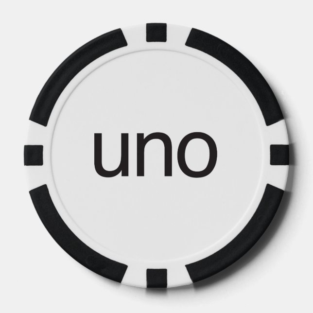Jetons De Poker uno.ai (Recto)