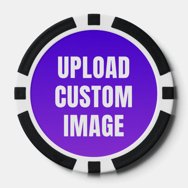 Jetons De Poker Upload 2 Custom Image - Add Your Own To Print On A (Recto)