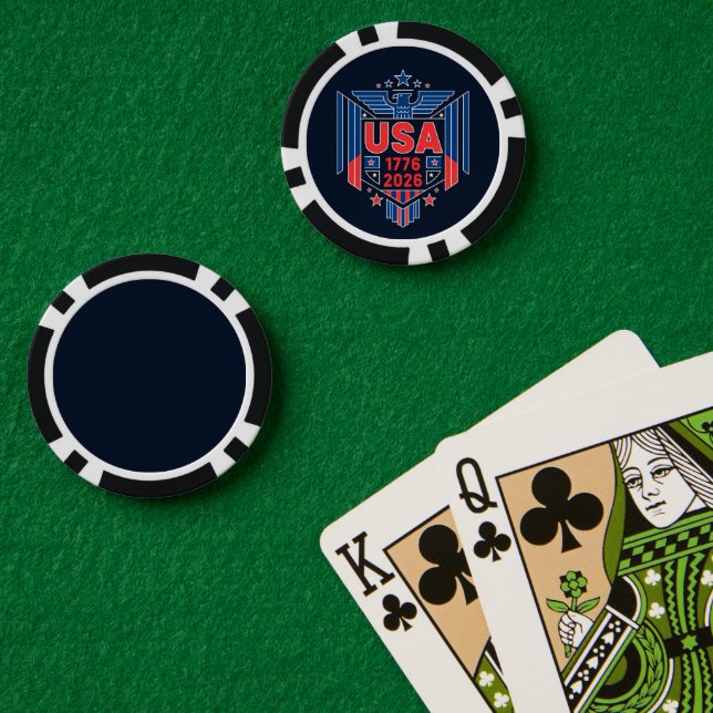 JETONS DE POKER USA 1776-2026 (Table de poker (double))