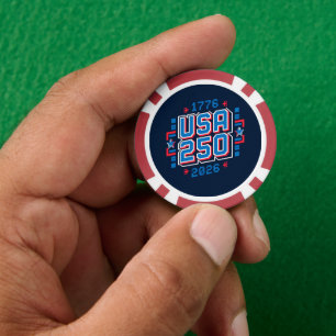 Jetons De Poker USA 250 - 1776 à 2026 Pixel Art
