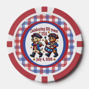 Jetons De Poker USA 250th Anniversary Souvenir - Patriotique