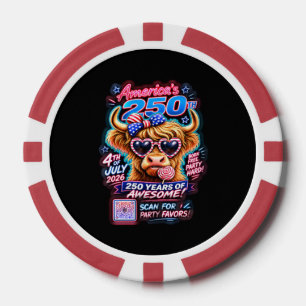 Jetons De Poker Vache à sucette America 250