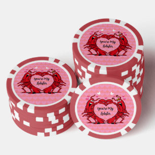 Jetons De Poker Valentine Tu es mon homard Cœur mignon Rose Rouge
