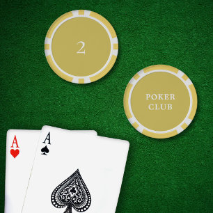 Jetons De Poker Valeur de jeu du tournoi personnalisé 2 Jaune