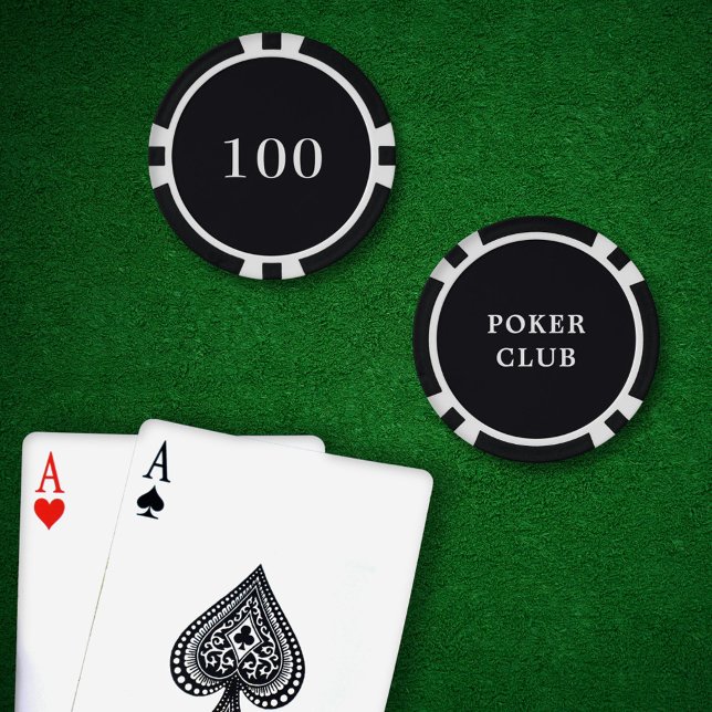 Jetons De Poker Valeur du jeu de tournoi personnalisé 100 Noir (Poker Chips Black Value 100 )