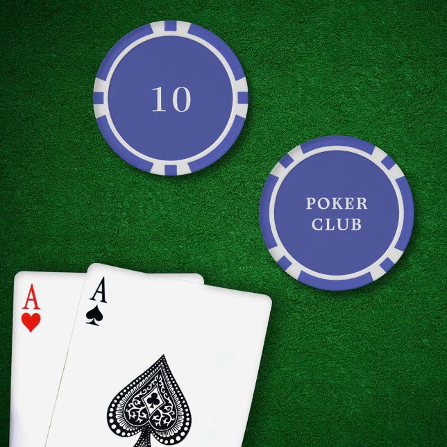 Jetons De Poker Valeur du jeu de tournoi personnalisé 10 bleu (Poker Chips Blue Value 10 )