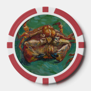 Jetons De Poker Van Gogh Deux Crabes Art Impressionniste Vert