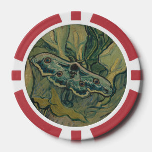 Jetons De Poker Van Gogh Grand Papillon de Nuit Vintage Art de la