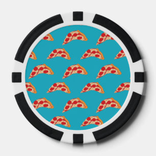 Jetons De Poker Vaporwave Pepperoni Fromage Pizza Slice Restaurati