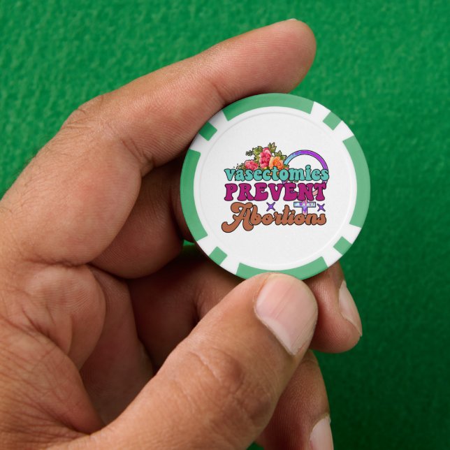 Jetons De Poker Vasectomies Empêcher l'avortement Chips de Poker (main)