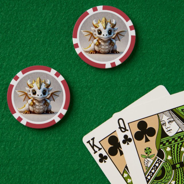 Jetons De Poker "Vector Dragon Design" (Table de poker (double))