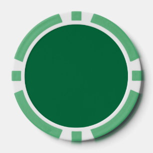 Jetons De Poker vert de cadmium (couleur unie)
