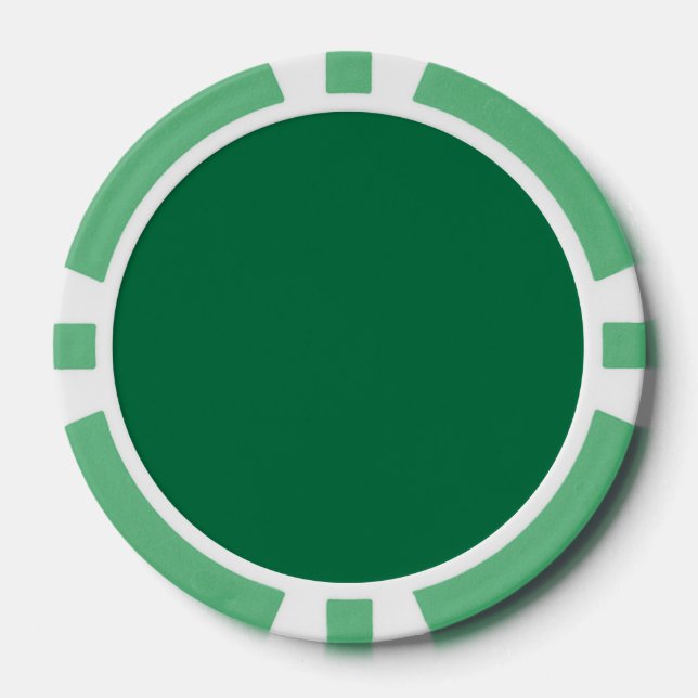 Jetons De Poker vert de cadmium (couleur unie)  (Recto)