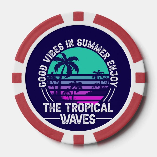 Jetons De Poker Vibes d'été tropicales-82646 (Recto)