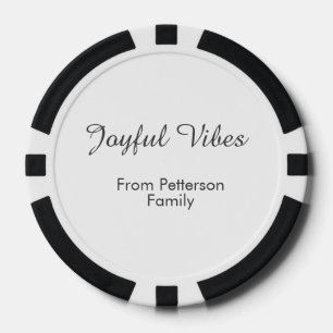 Jetons De Poker Vibes joyeuses rouge Noël ajouter nom de famille d