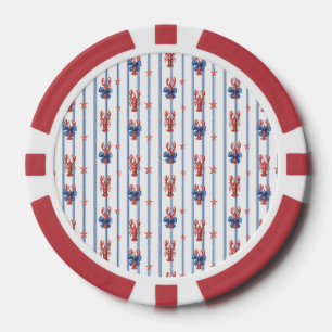 Jetons De Poker Vie marine nautique, Terre de liberté,