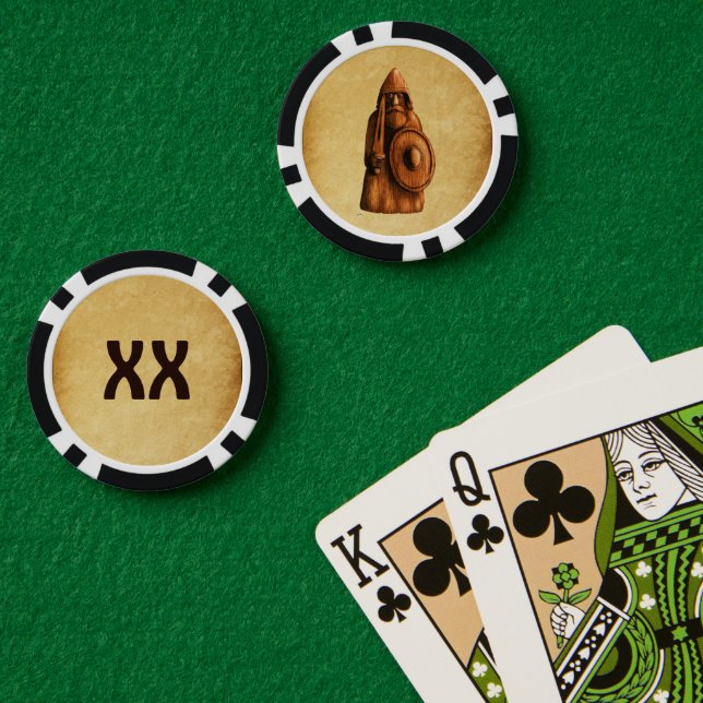 Jetons De Poker Viking rustique (Table de poker (double))
