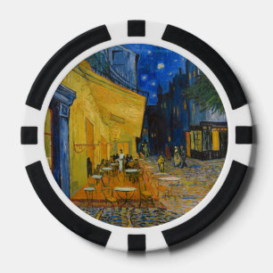 Jetons De Poker Vincent van Gogh - Terrasse de café la nuit